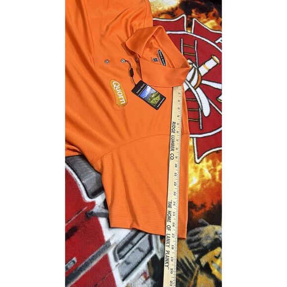 New PEBBLE BEACH Performance Golf‎ Polo Short Sleeve Shirt Men's XL Orange NWT - Picture 12 of 13